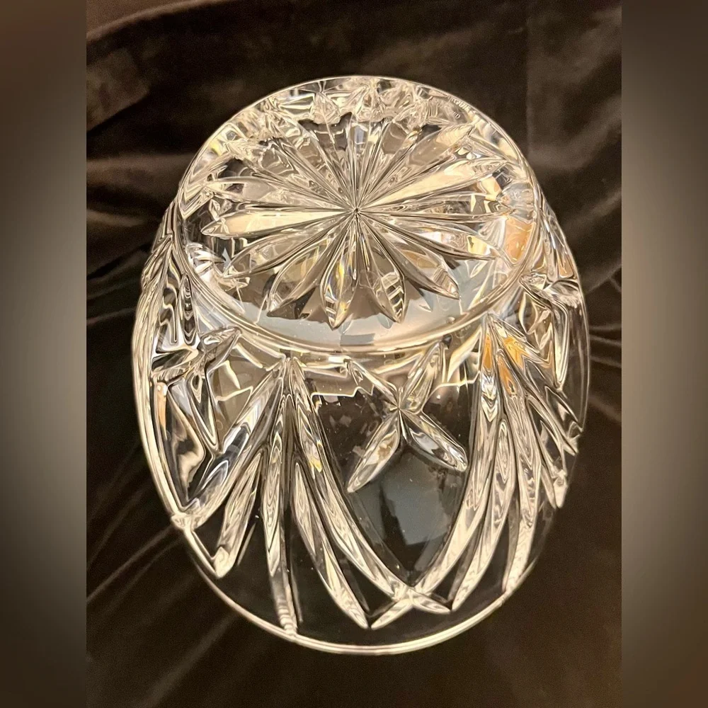Marquis by Waterford Brookside Cut Crystal Barware Ice Bucket Serving Center Bow